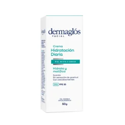 Dermaglos Crema Hidratación Diaria Piel Mixta a Grasa de Día con FPS 30